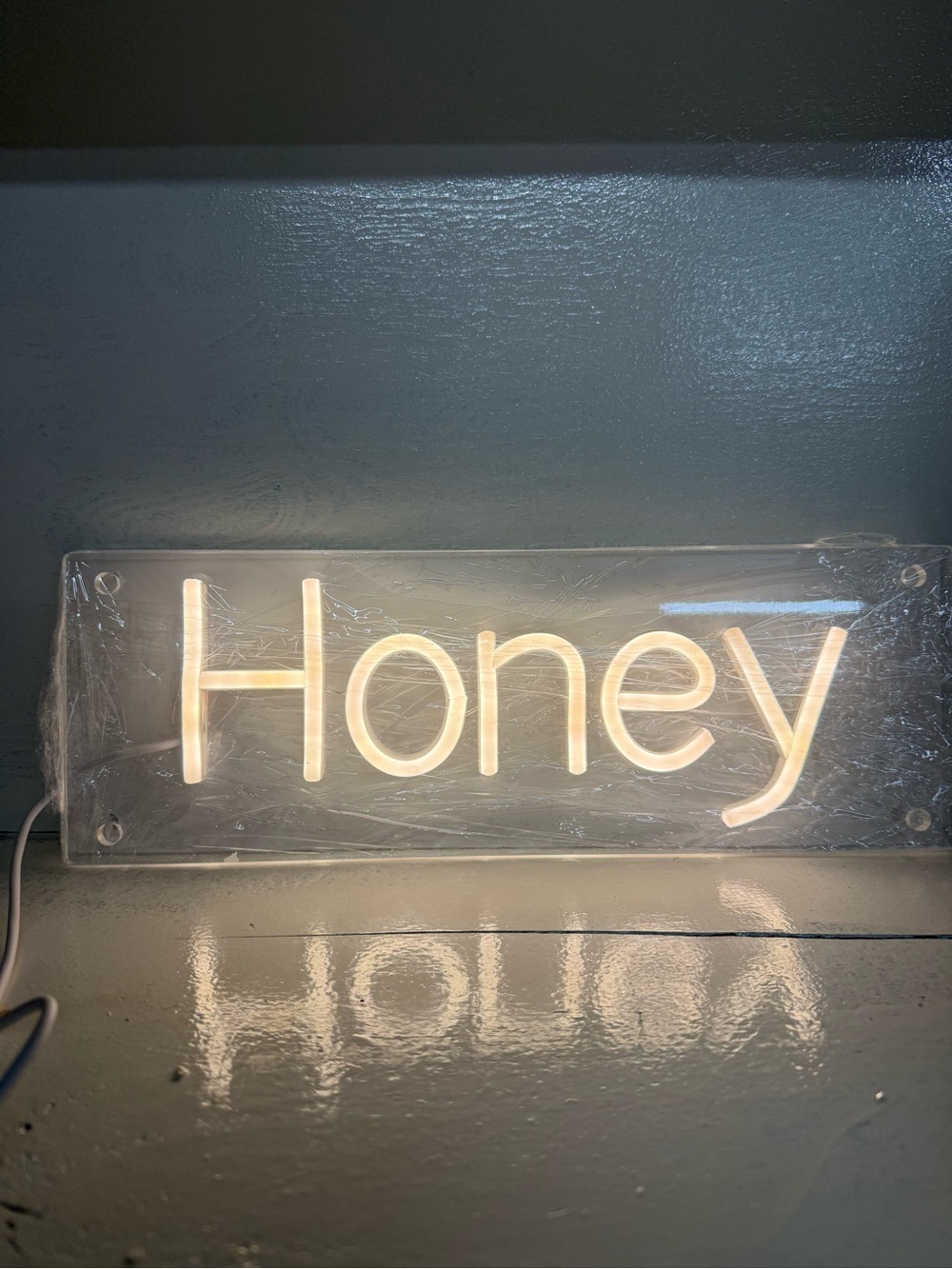 Honey neon sign in Black & Yellow NWT